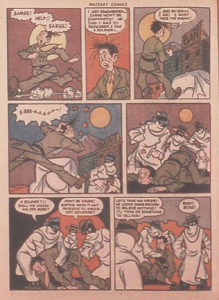 Military Comics #36 (Quality Comics), page 20. Public domain (US).