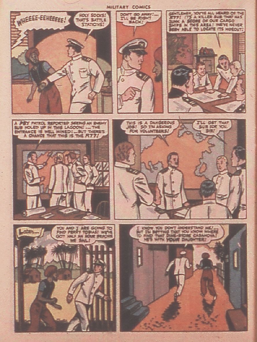 Military Comics #36 (Quality Comics), page 44. Public domain (US).