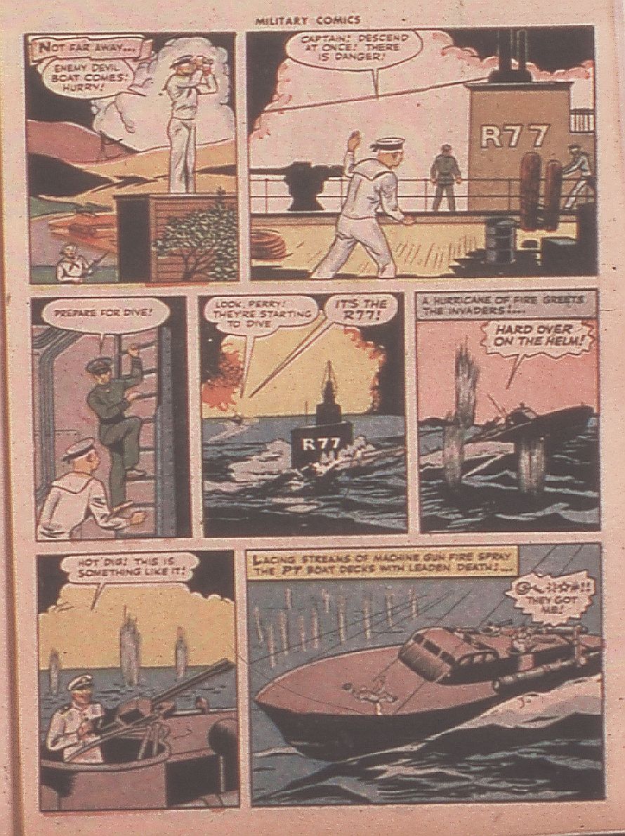 Military Comics #36 (Quality Comics), page 47. Public domain (US).