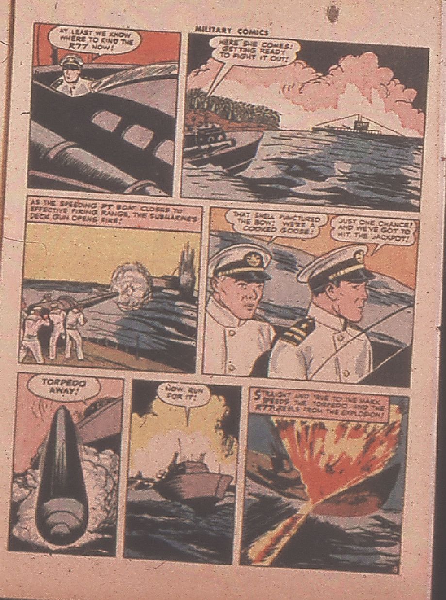 Military Comics #36 (Quality Comics), page 49. Public domain (US).