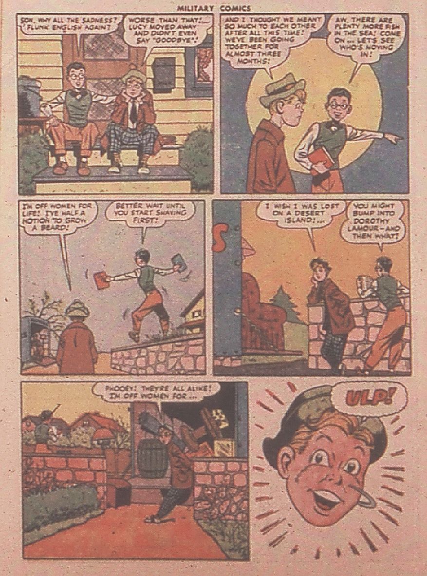 Military Comics #36 (Quality Comics), page 52. Public domain (US).