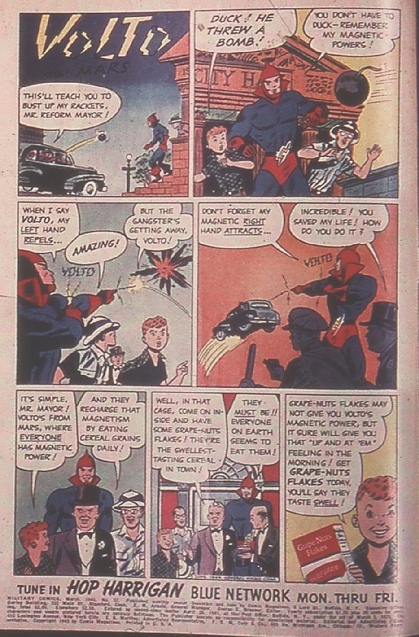 Military Comics #37 (Quality Comics), page 2. Public domain (US).