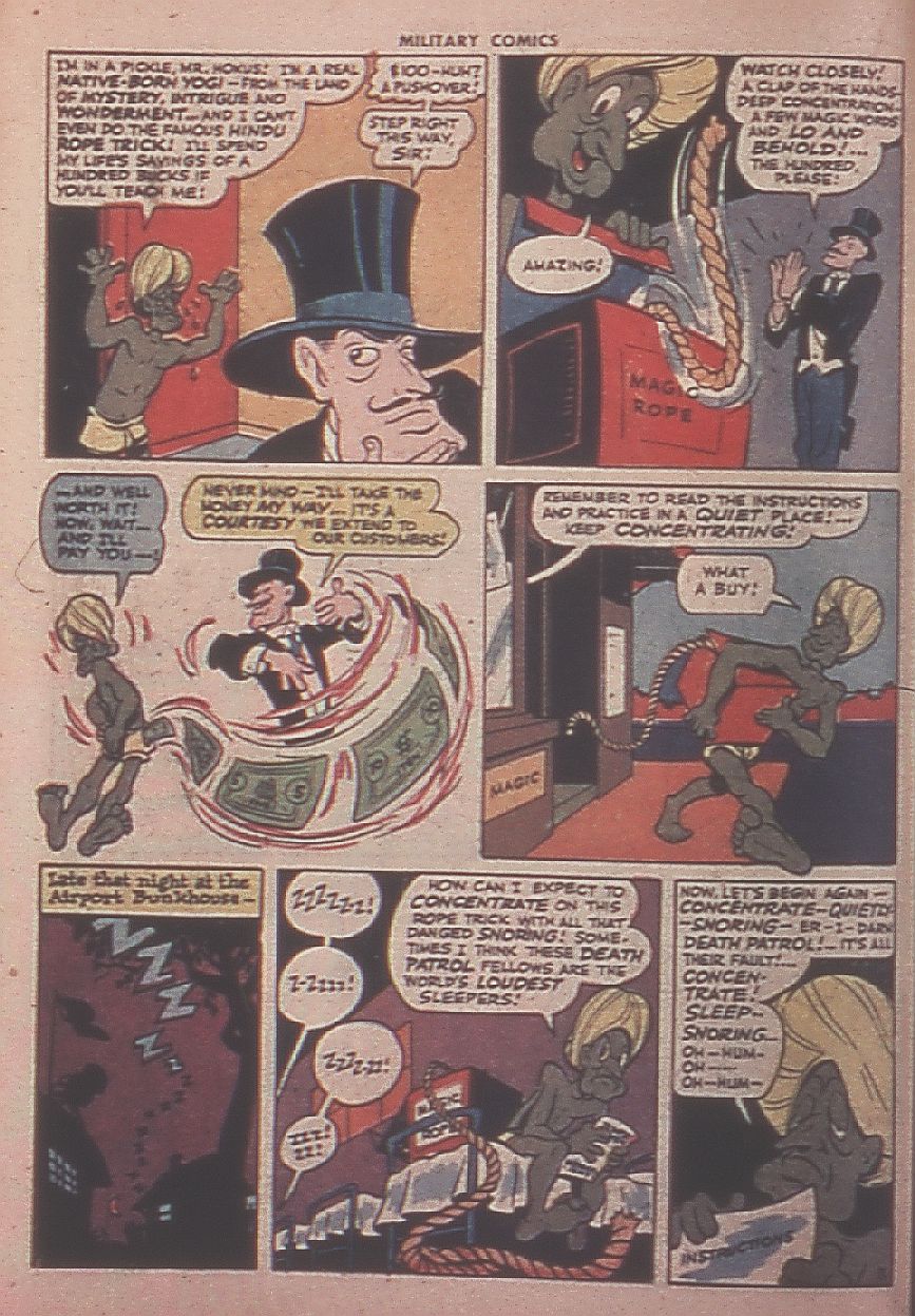 Military Comics #37 (Quality Comics), page 28. Public domain (US).