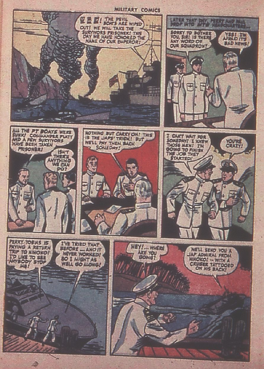 Military Comics #37 (Quality Comics), page 52. Public domain (US).
