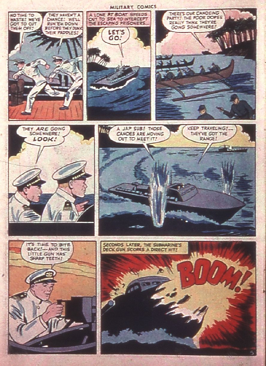 Military Comics #38 (Quality Comics), page 46. Public domain (US).