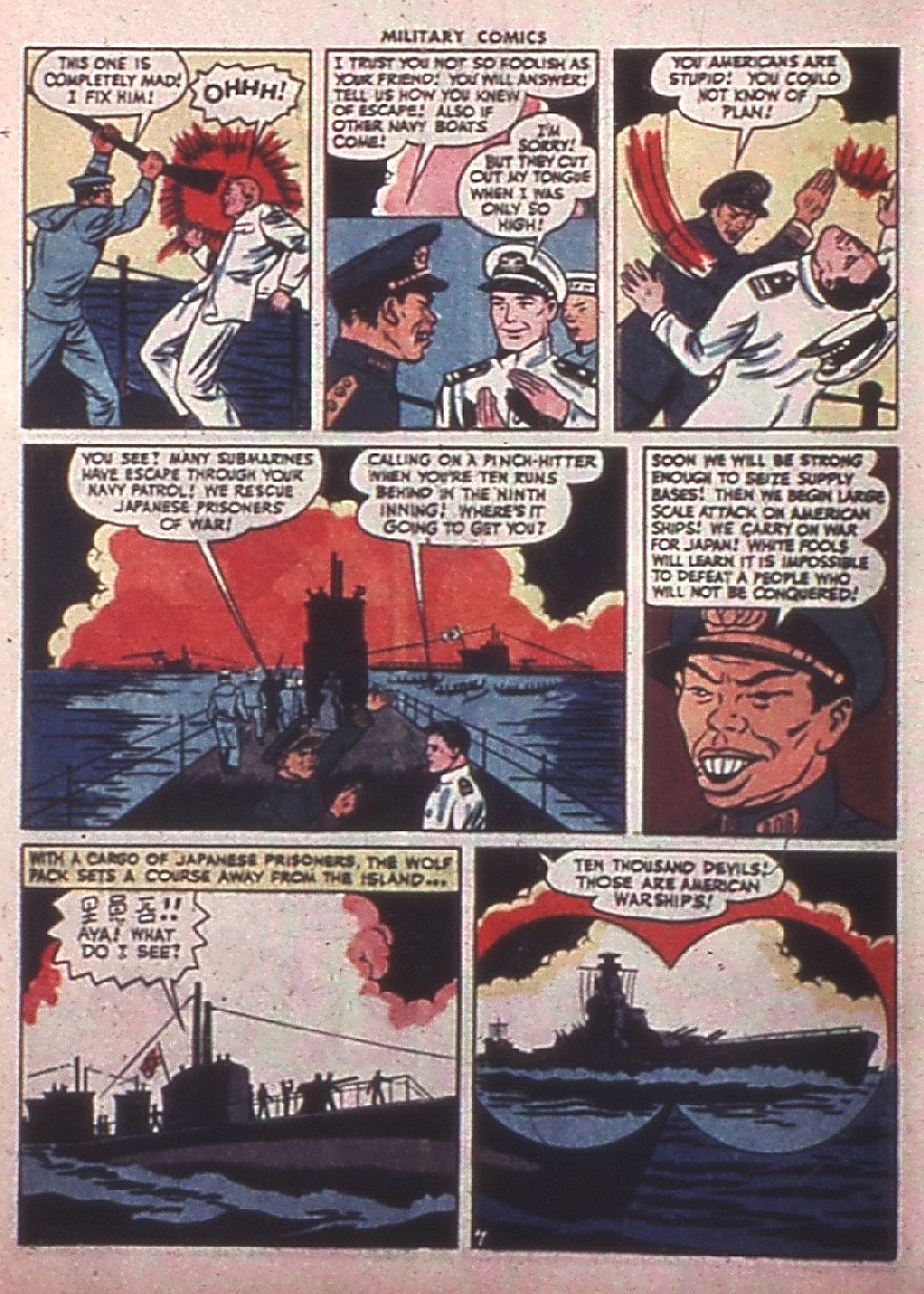 Military Comics #38 (Quality Comics), page 48. Public domain (US).