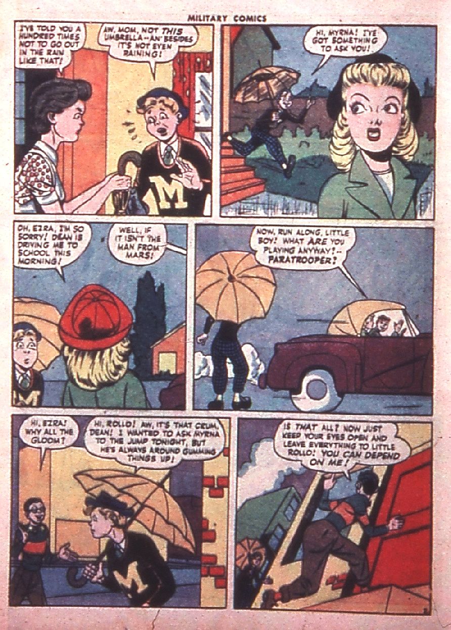 Military Comics #38 (Quality Comics), page 52. Public domain (US).