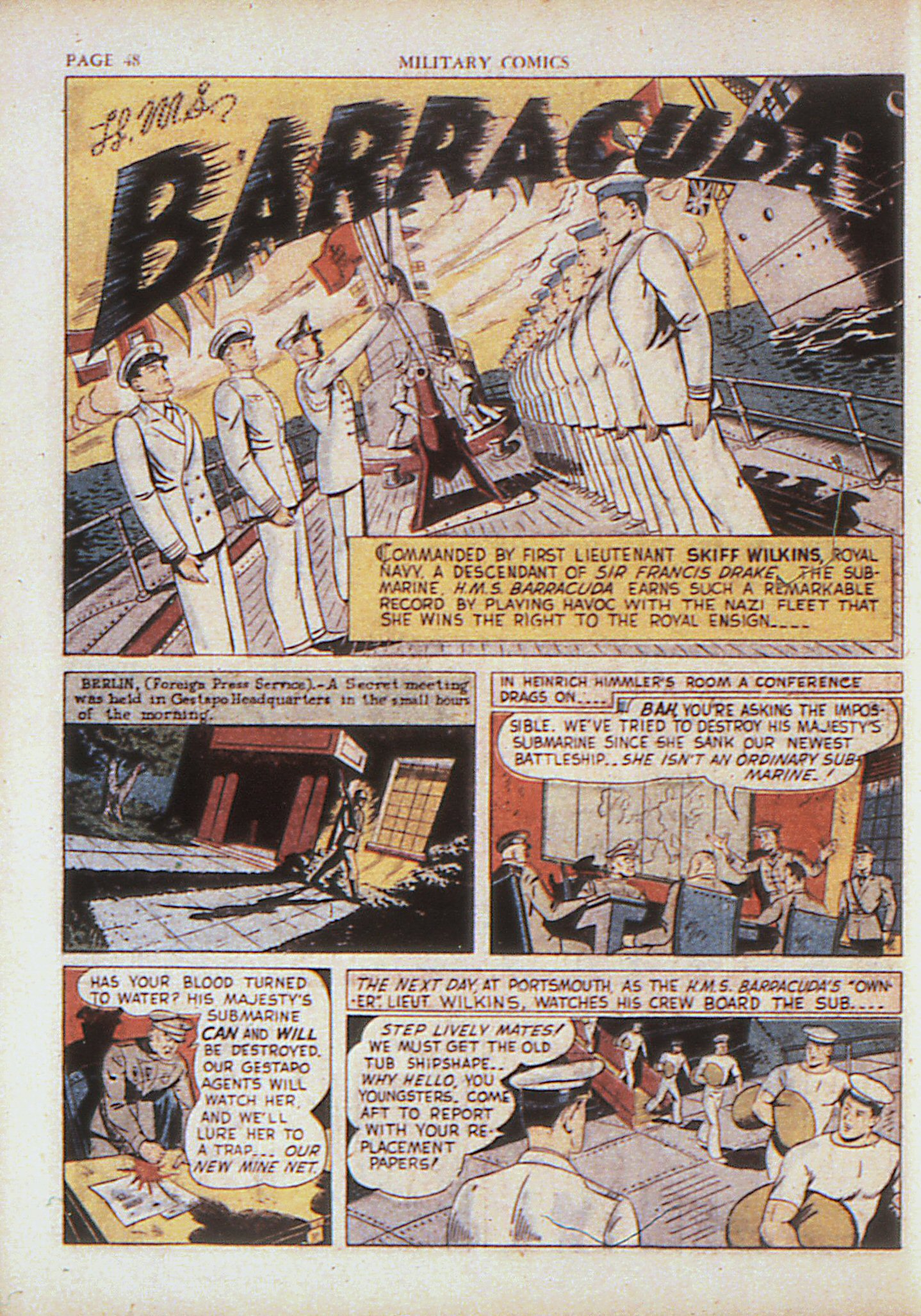 Military Comics #4 (Quality Comics), page 50. Public domain (US).