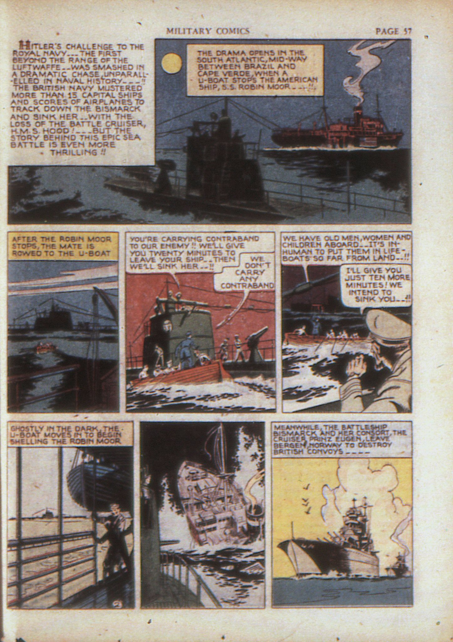 Military Comics #4 (Quality Comics), page 59. Public domain (US).