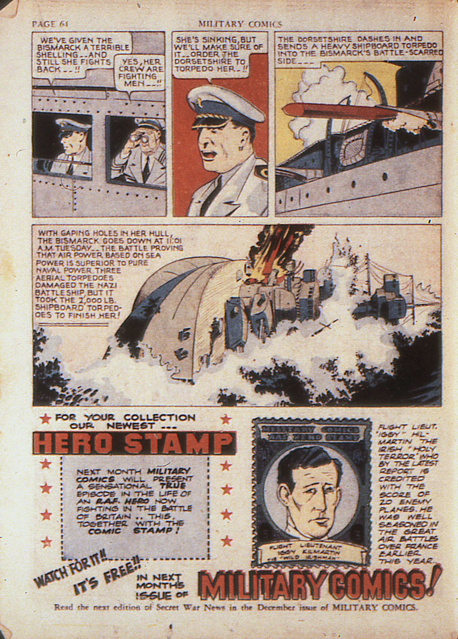 Military Comics #4 (Quality Comics), page 66. Public domain (US).