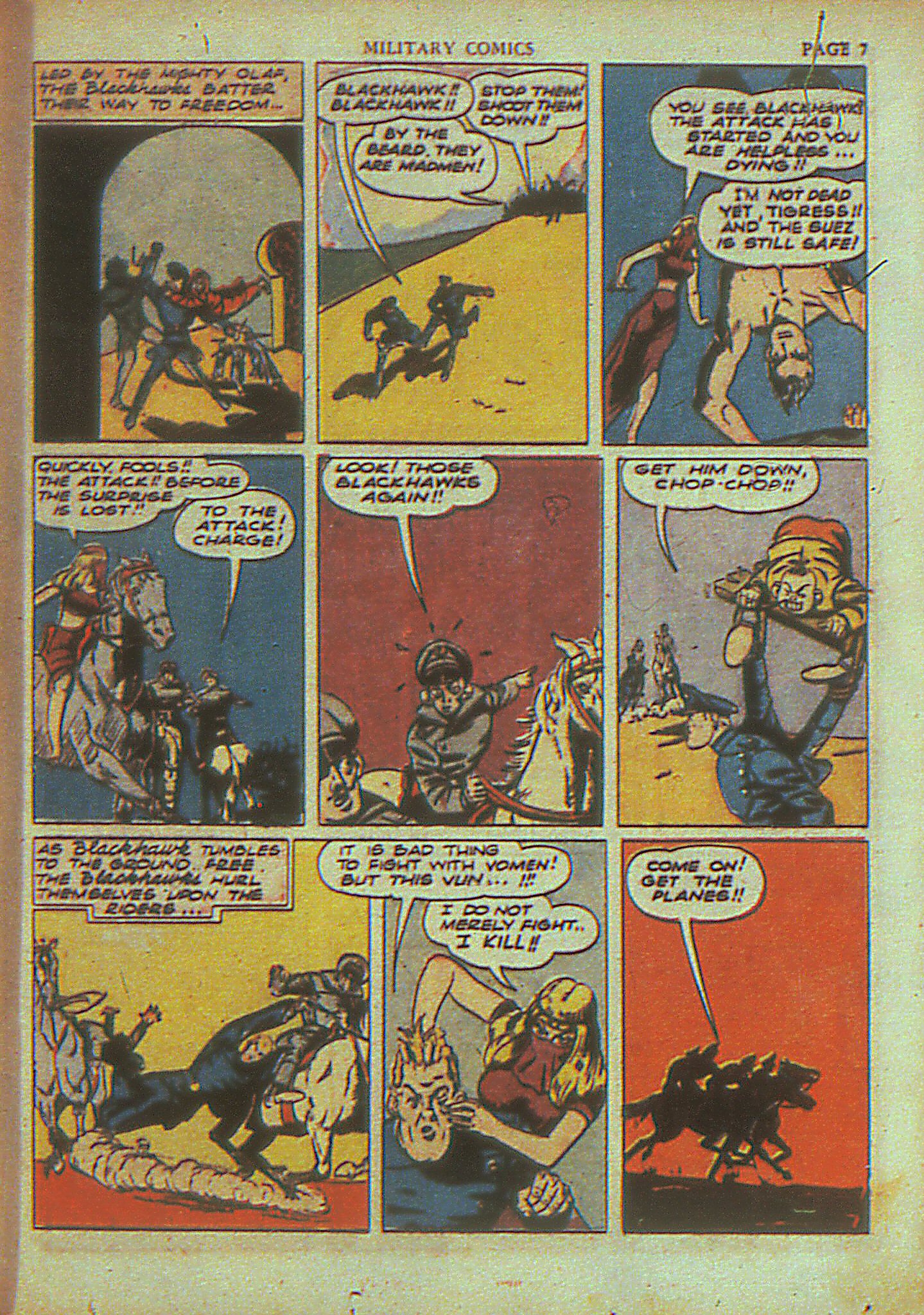 Military Comics #4 (Quality Comics), page 9. Public domain (US).
