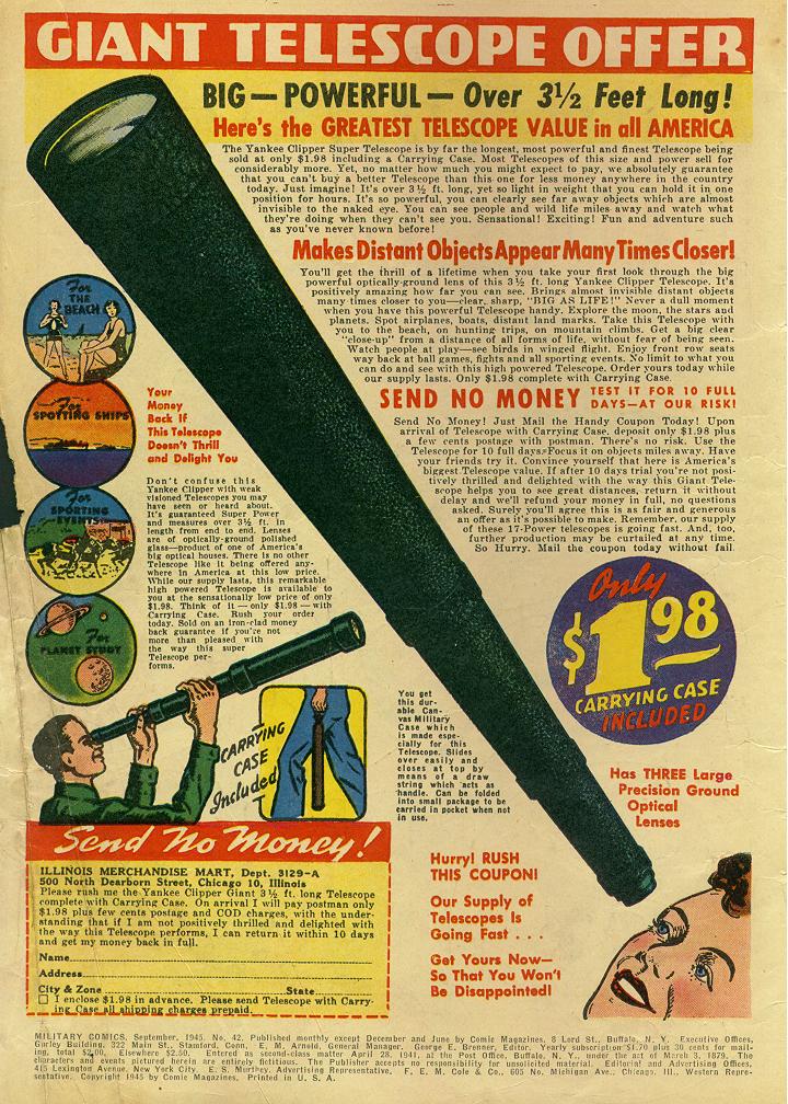 Military Comics #42 (Quality Comics), page 2. Public domain (US).