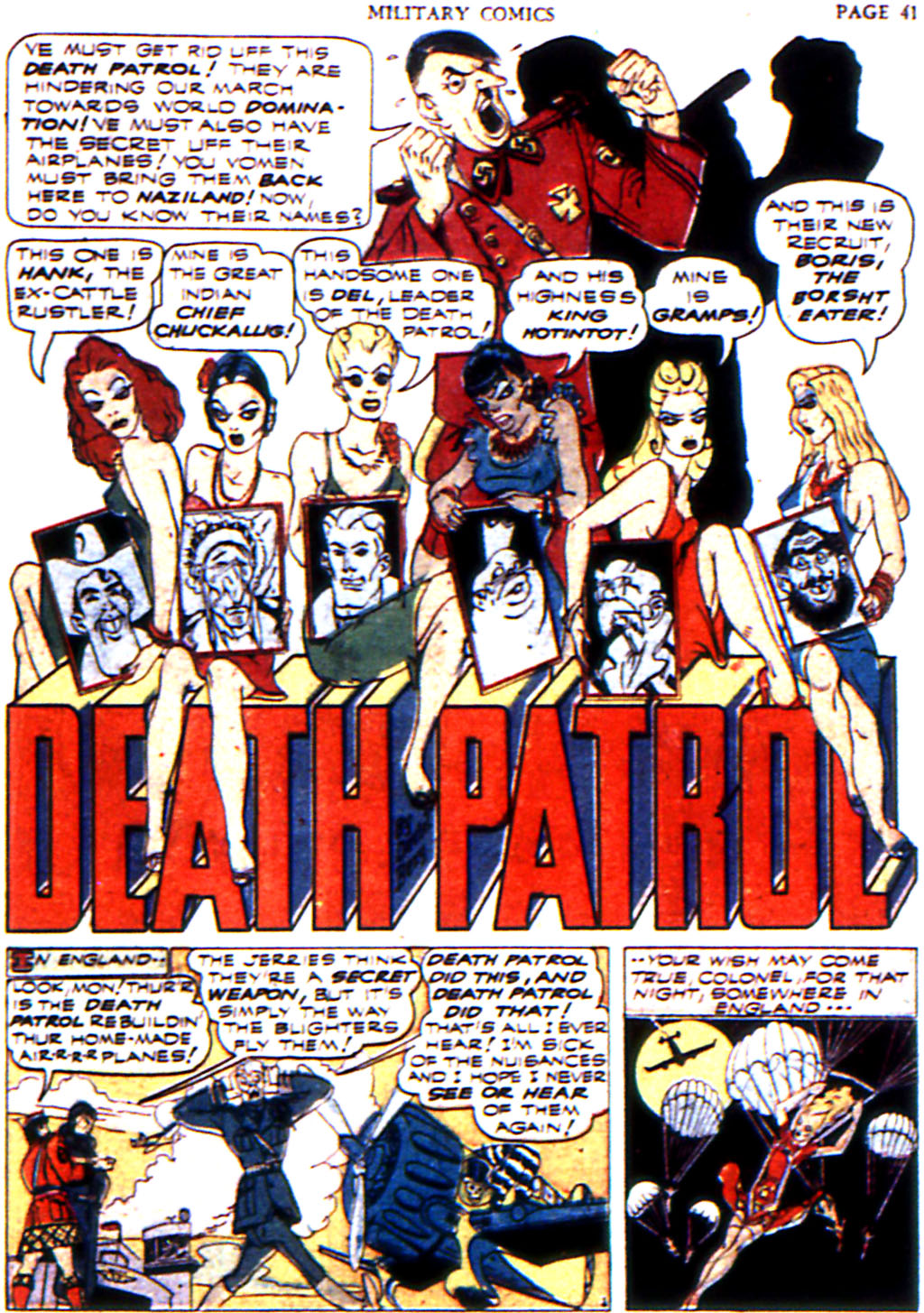 Military Comics #6 (Quality Comics), page 43. Public domain (US).