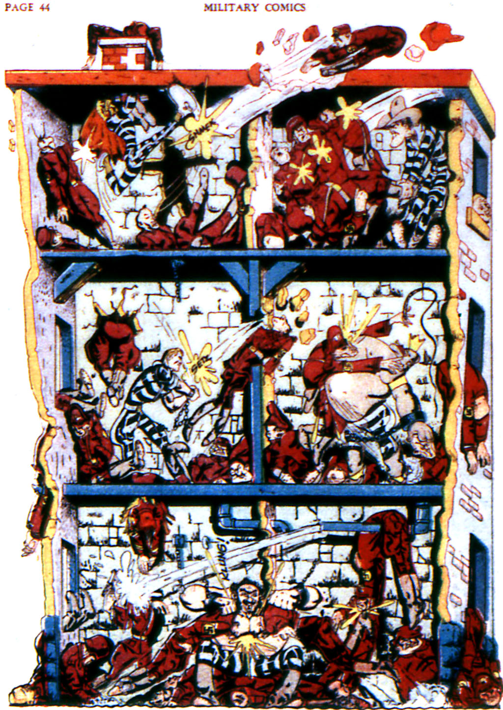 Military Comics #6 (Quality Comics), page 46. Public domain (US).