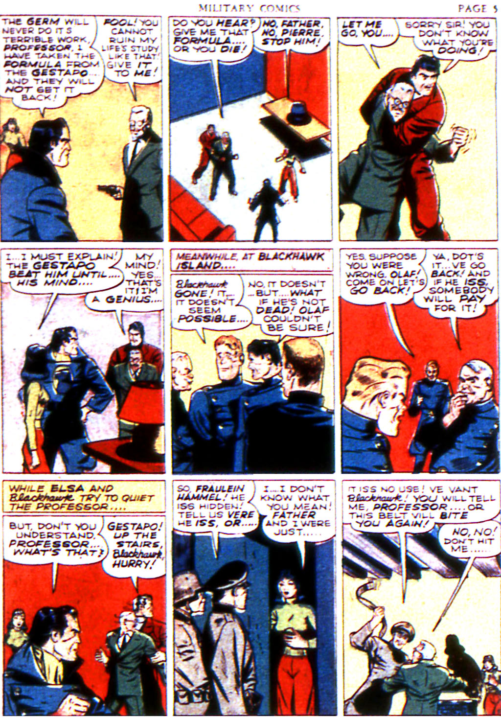 Military Comics #6 (Quality Comics), page 7. Public domain (US).
