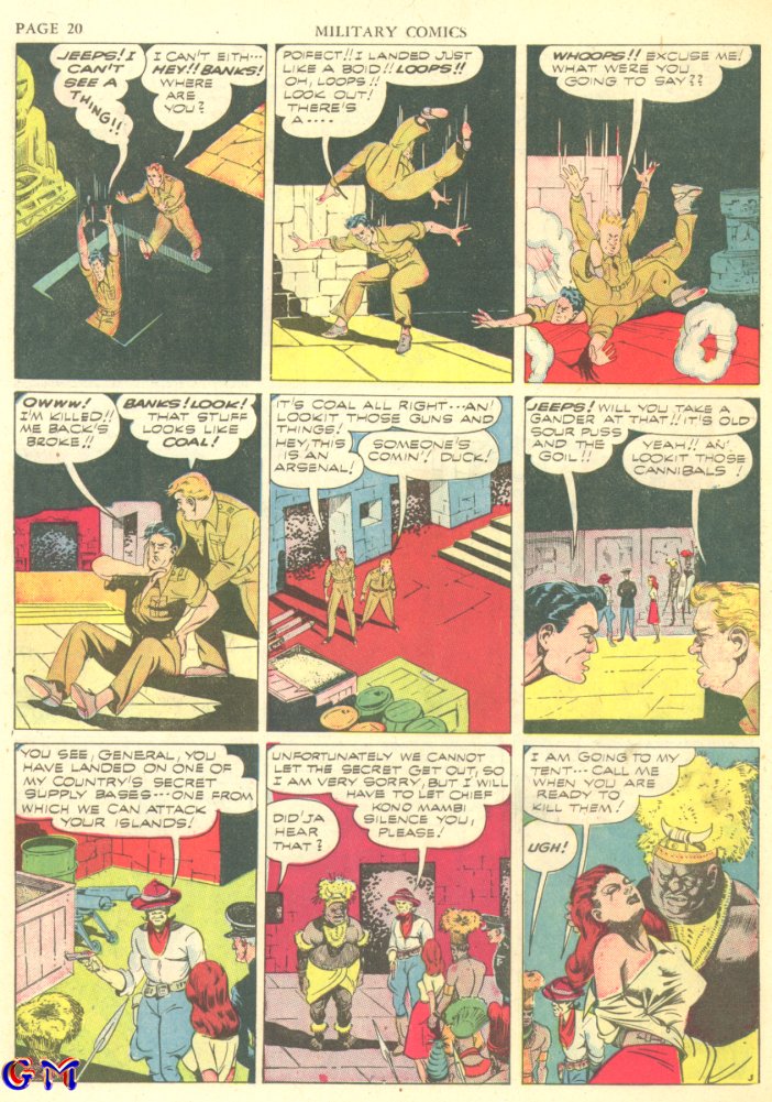 Military Comics #7 (Quality Comics), page 22. Public domain (US).