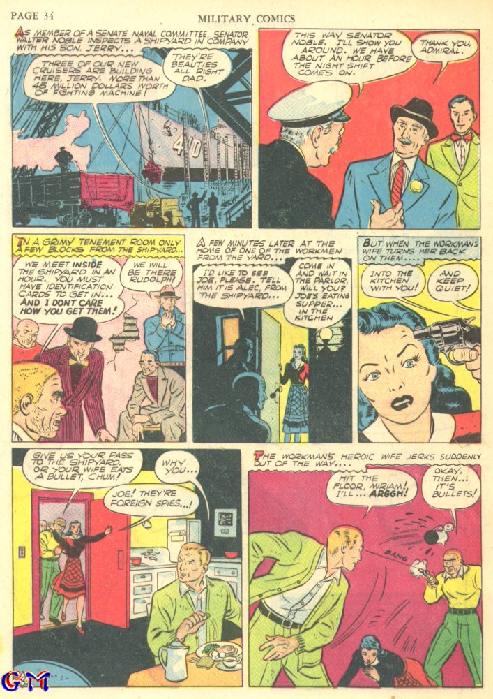 Military Comics #7 (Quality Comics), page 36. Public domain (US).