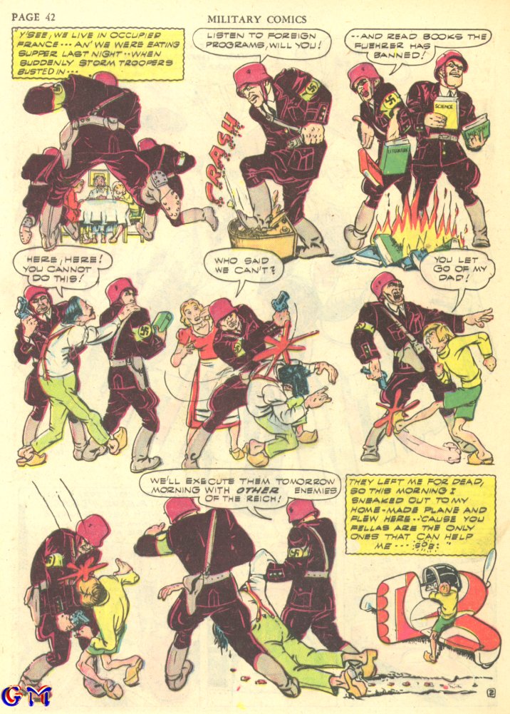 Military Comics #7 (Quality Comics), page 44. Public domain (US).