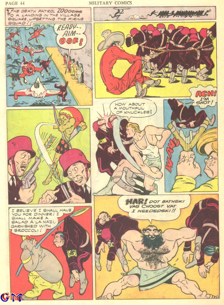 Military Comics #7 (Quality Comics), page 46. Public domain (US).