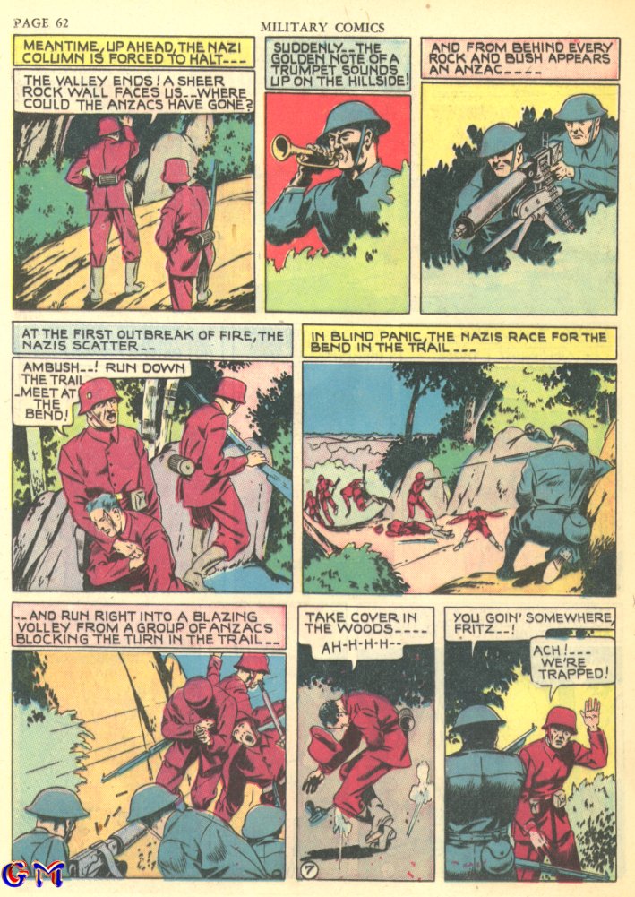 Military Comics #7 (Quality Comics), page 64. Public domain (US).