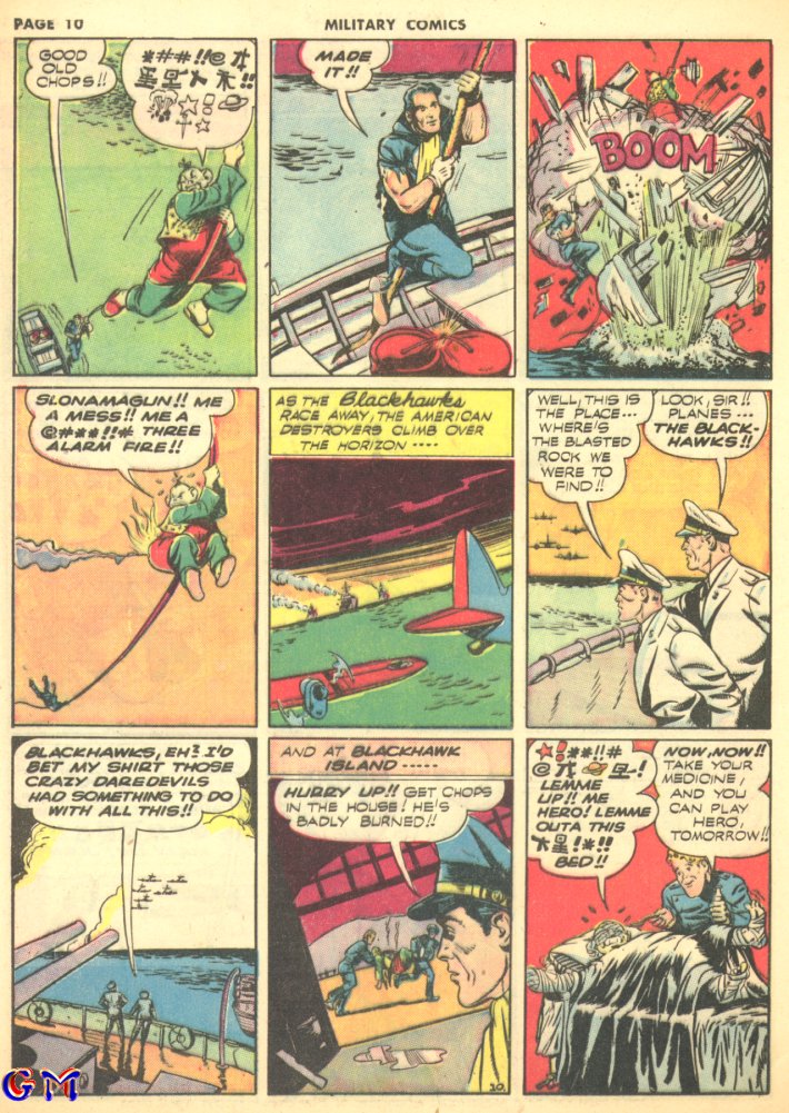 Military Comics #8 (Quality Comics), page 12. Public domain (US).