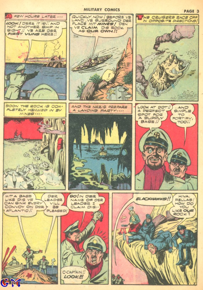 Military Comics #8 (Quality Comics), page 5. Public domain (US).