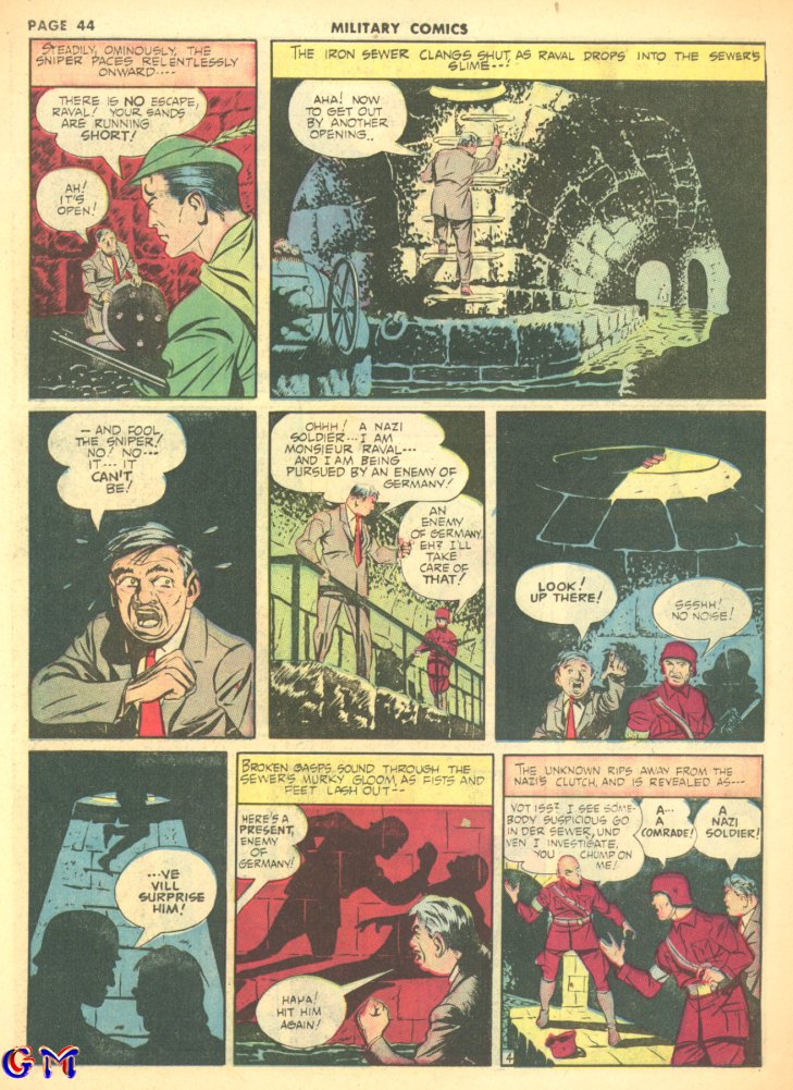 Military Comics #8 (Quality Comics), page 46. Public domain (US).