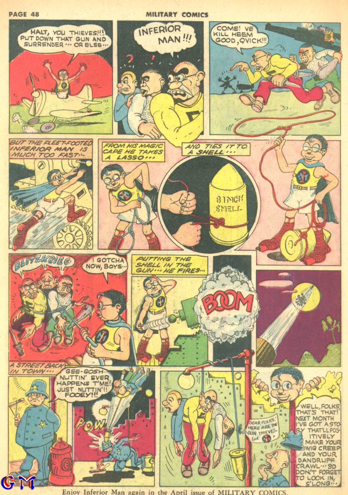 Military Comics #8 (Quality Comics), page 50. Public domain (US).