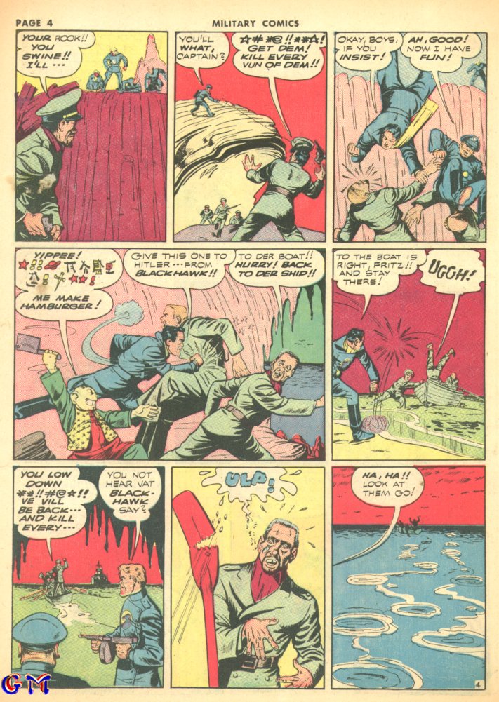 Military Comics #8 (Quality Comics), page 6. Public domain (US).