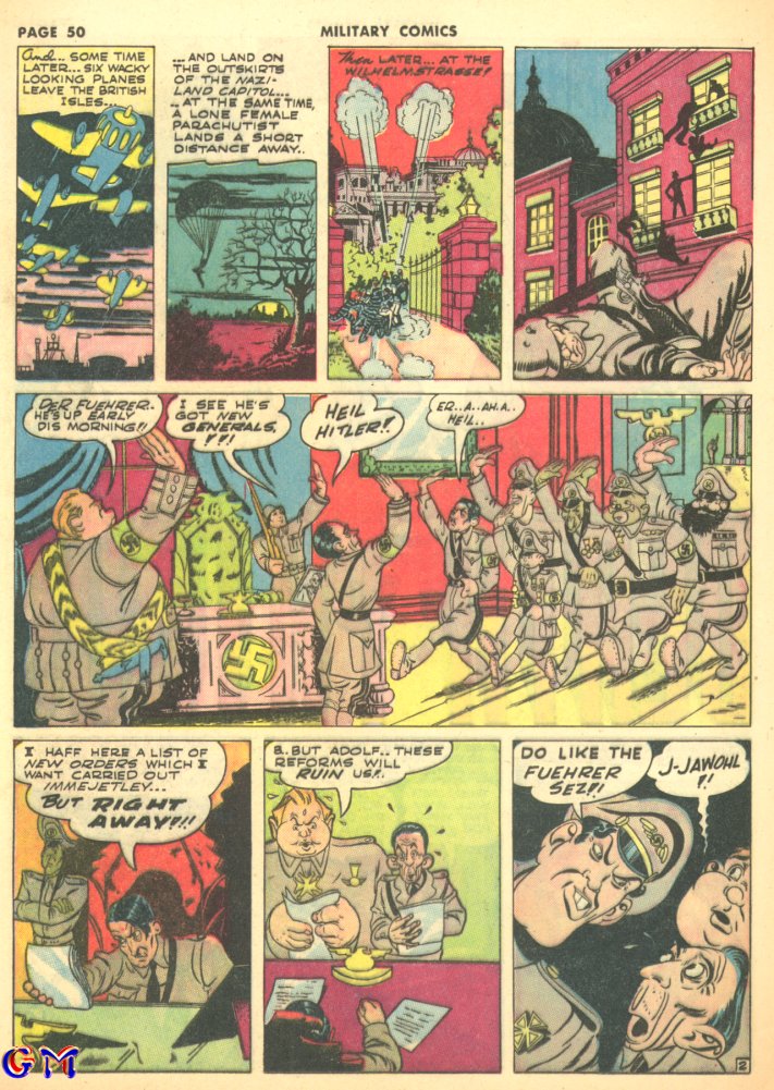 Military Comics #8 (Quality Comics), page 52. Public domain (US).