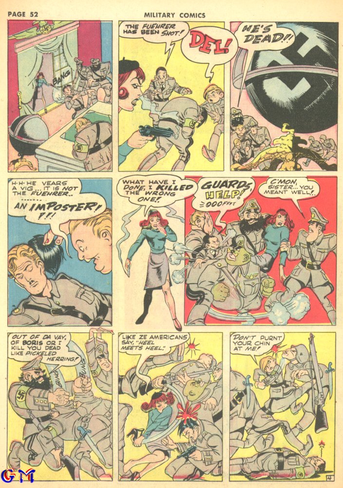 Military Comics #8 (Quality Comics), page 54. Public domain (US).