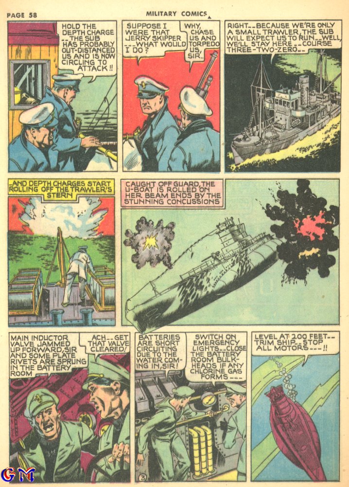 Military Comics #8 (Quality Comics), page 60. Public domain (US).