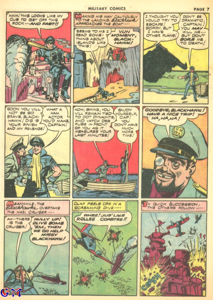 Military Comics #8 (Quality Comics), page 9. Public domain (US).
