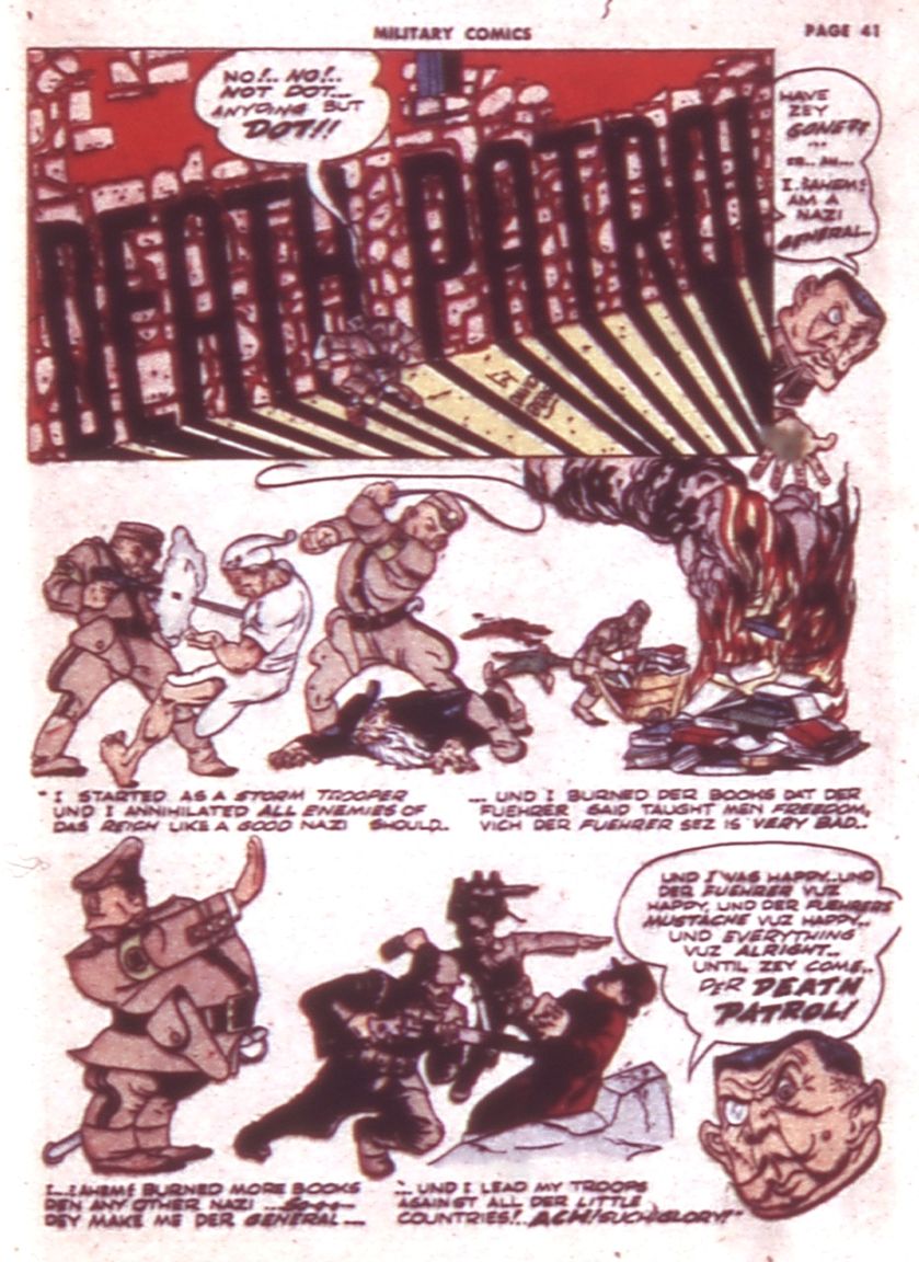 Military Comics #9 (Quality Comics), page 43. Public domain (US).
