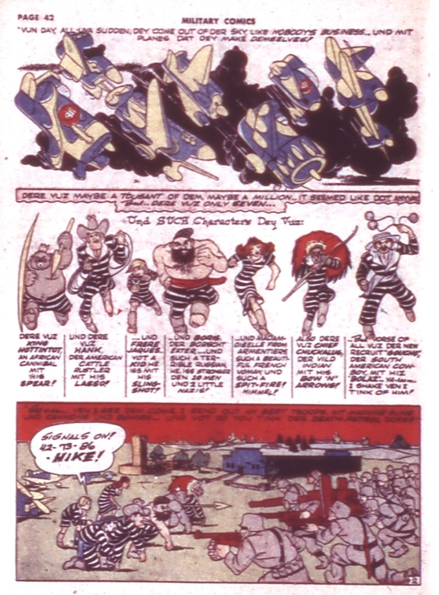 Military Comics #9 (Quality Comics), page 44. Public domain (US).