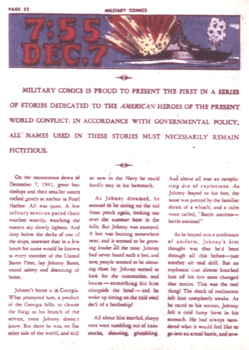 Military Comics #9 (Quality Comics), page 54. Public domain (US).