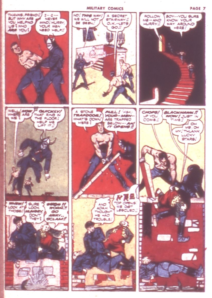 Military Comics #9 (Quality Comics), page 9. Public domain (US).