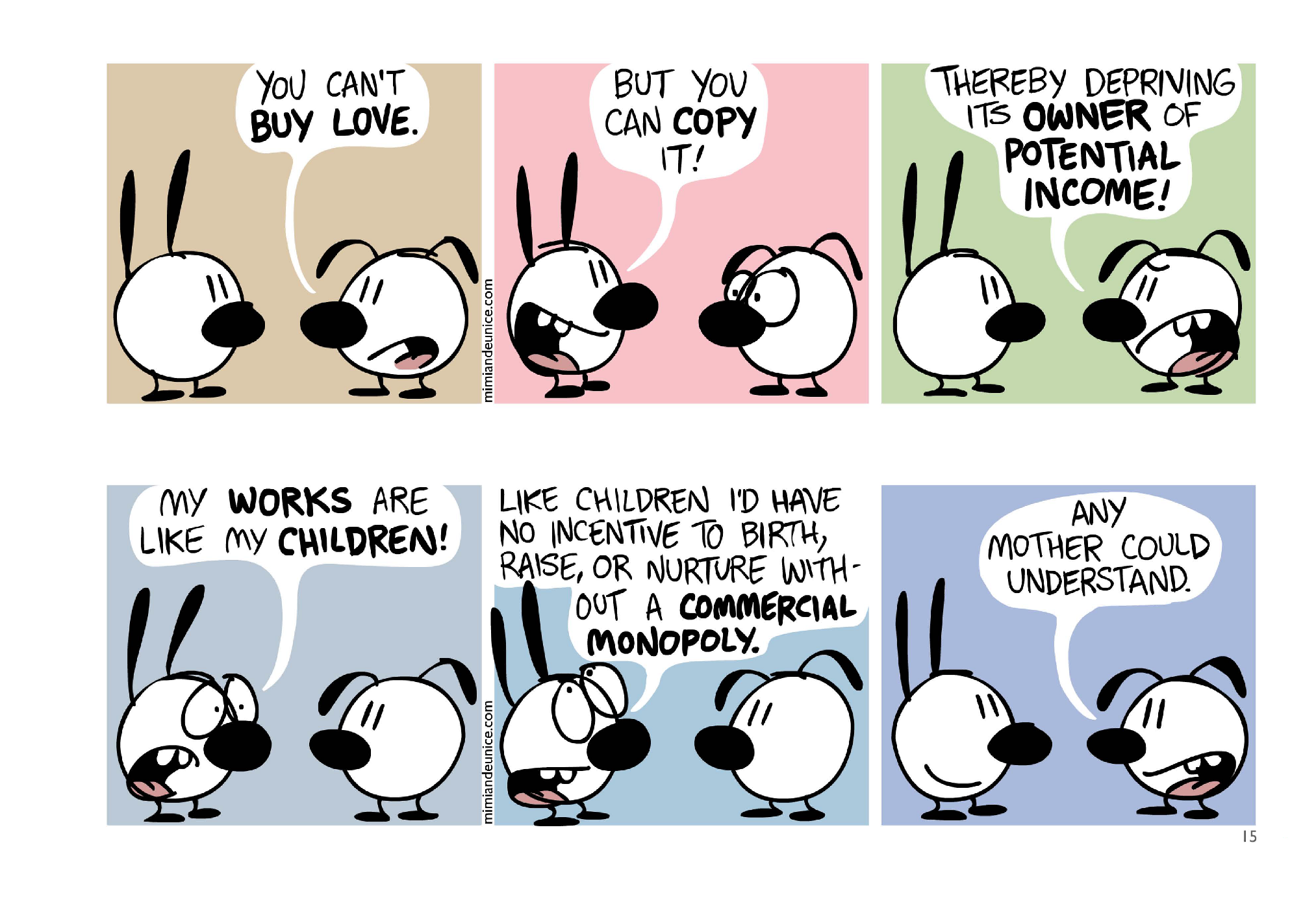 Mimi & Eunice, page 16. Mimi & Eunice by Nina Paley, CC BY-SA. https://mimiandeunice.com/