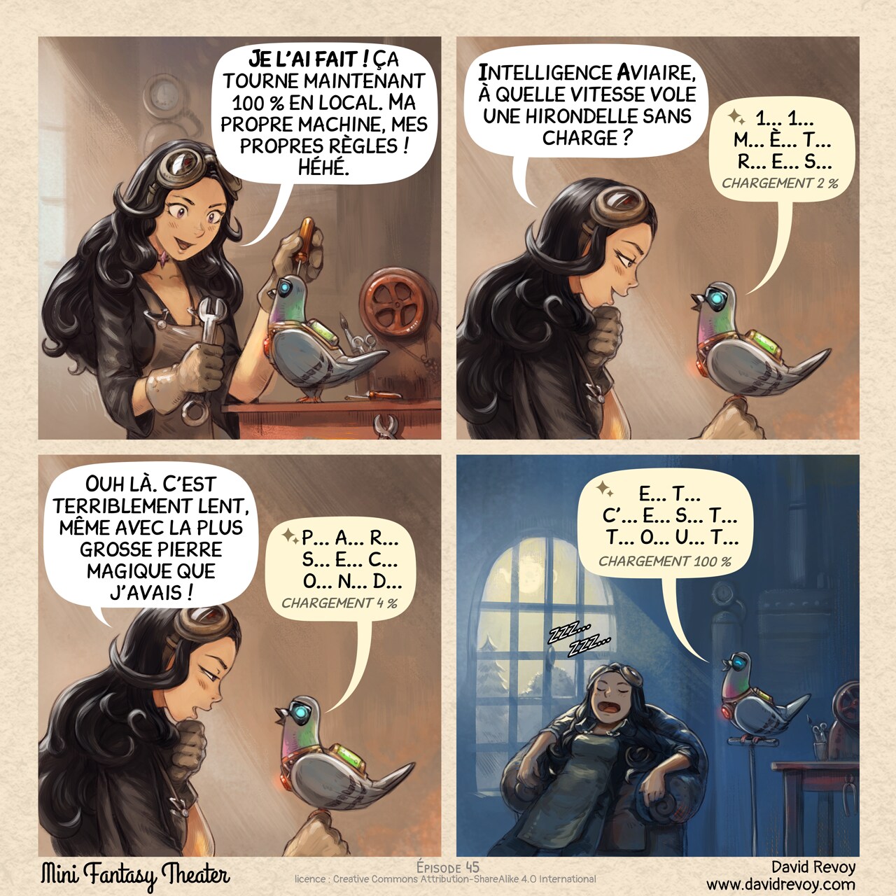 Mini Fantasy Theater #45: L'Alternative Locale (2026-03-25). David Revoy, CC BY-SA 4.0. translation: Nicolas Artance. https://www.peppercarrot.com/en/webcomics/miniFantasyTheater.html