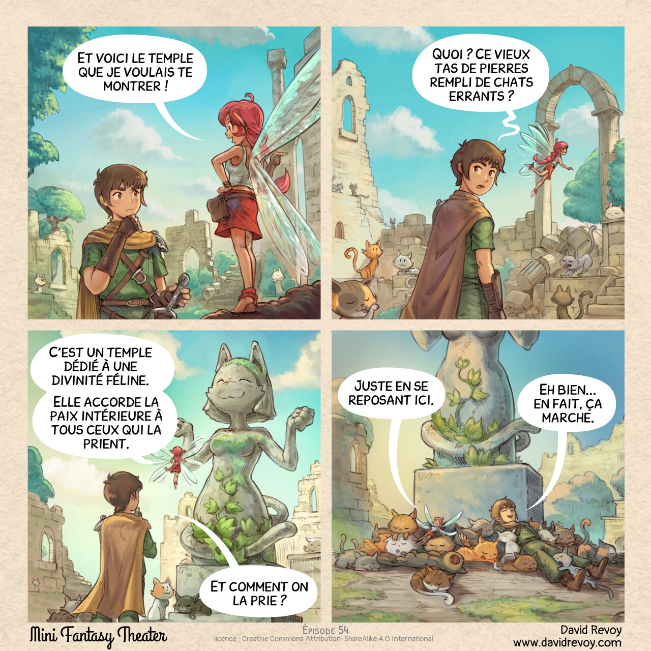 Mini Fantasy Theater #54: Enfin, une quête qui en vaut la peine (2026-05-27). David Revoy, CC BY-SA 4.0. translation: Nicolas Artance. https://www.peppercarrot.com/en/webcomics/miniFantasyTheater.html