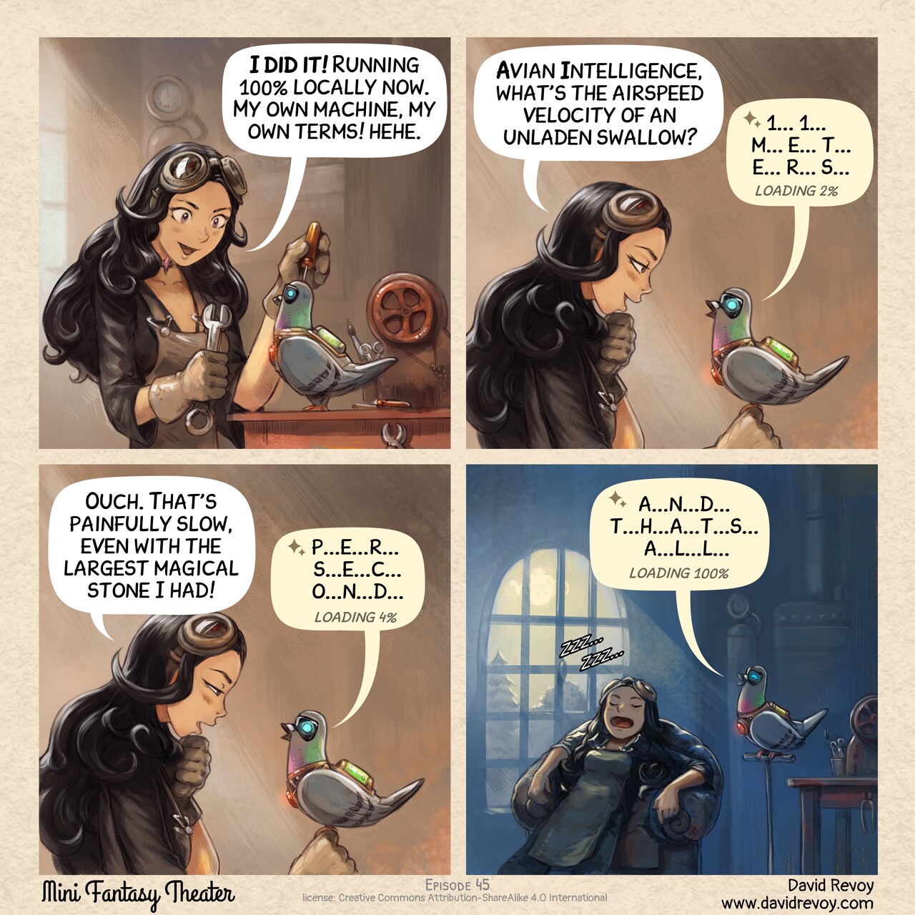 Mini Fantasy Theater #45: The Local Alternative (2026-03-25). David Revoy, CC BY-SA 4.0. https://www.peppercarrot.com/en/webcomics/miniFantasyTheater.html