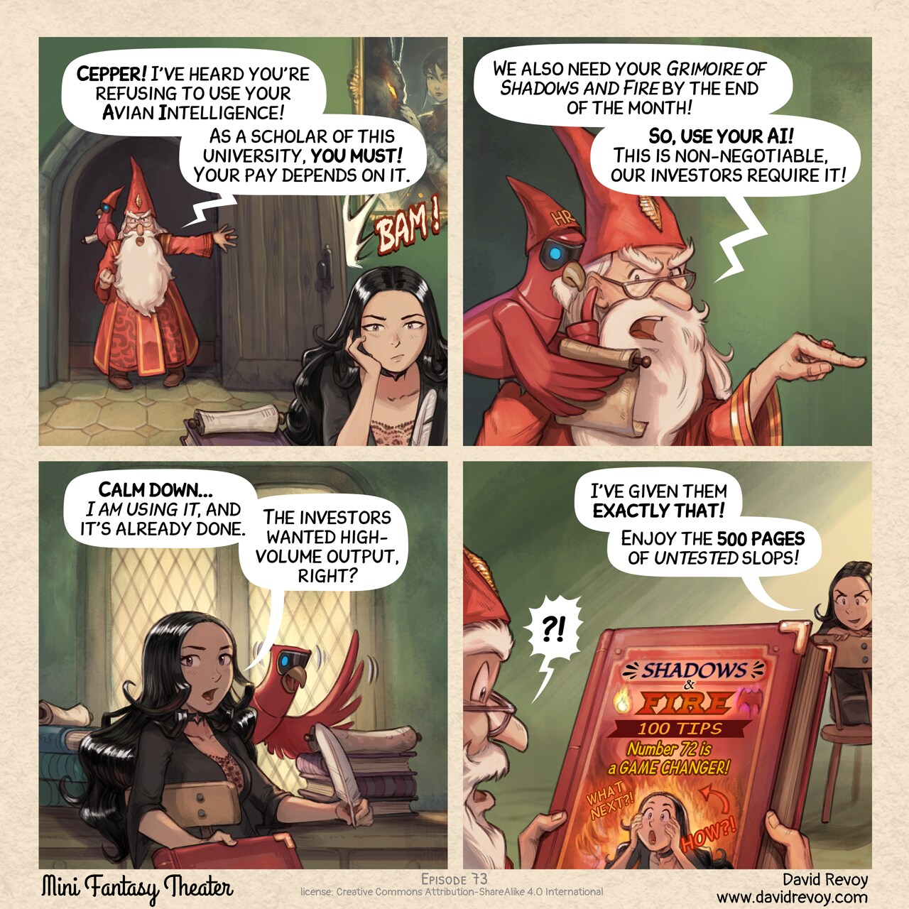 Mini Fantasy Theater #73: Malicious Compliance (2026-10-07). David Revoy, CC BY-SA 4.0. https://www.peppercarrot.com/en/webcomics/miniFantasyTheater.html