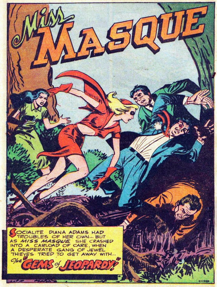 Miss Masque, America's Best Comics #30, page 2. Public domain. Source: https://commons.wikimedia.org/wiki/File%3AAmericasBestComics3012.jpg