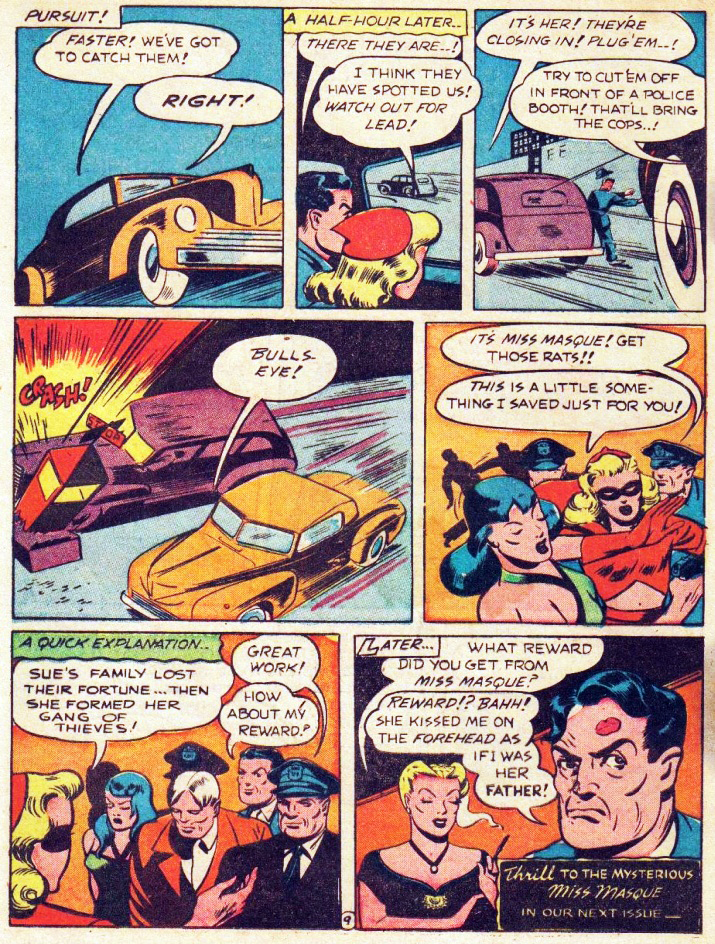 Miss Masque, America's Best Comics #30, page 10. Public domain. Source: https://commons.wikimedia.org/wiki/File%3AAmericasBestComics3020.jpg