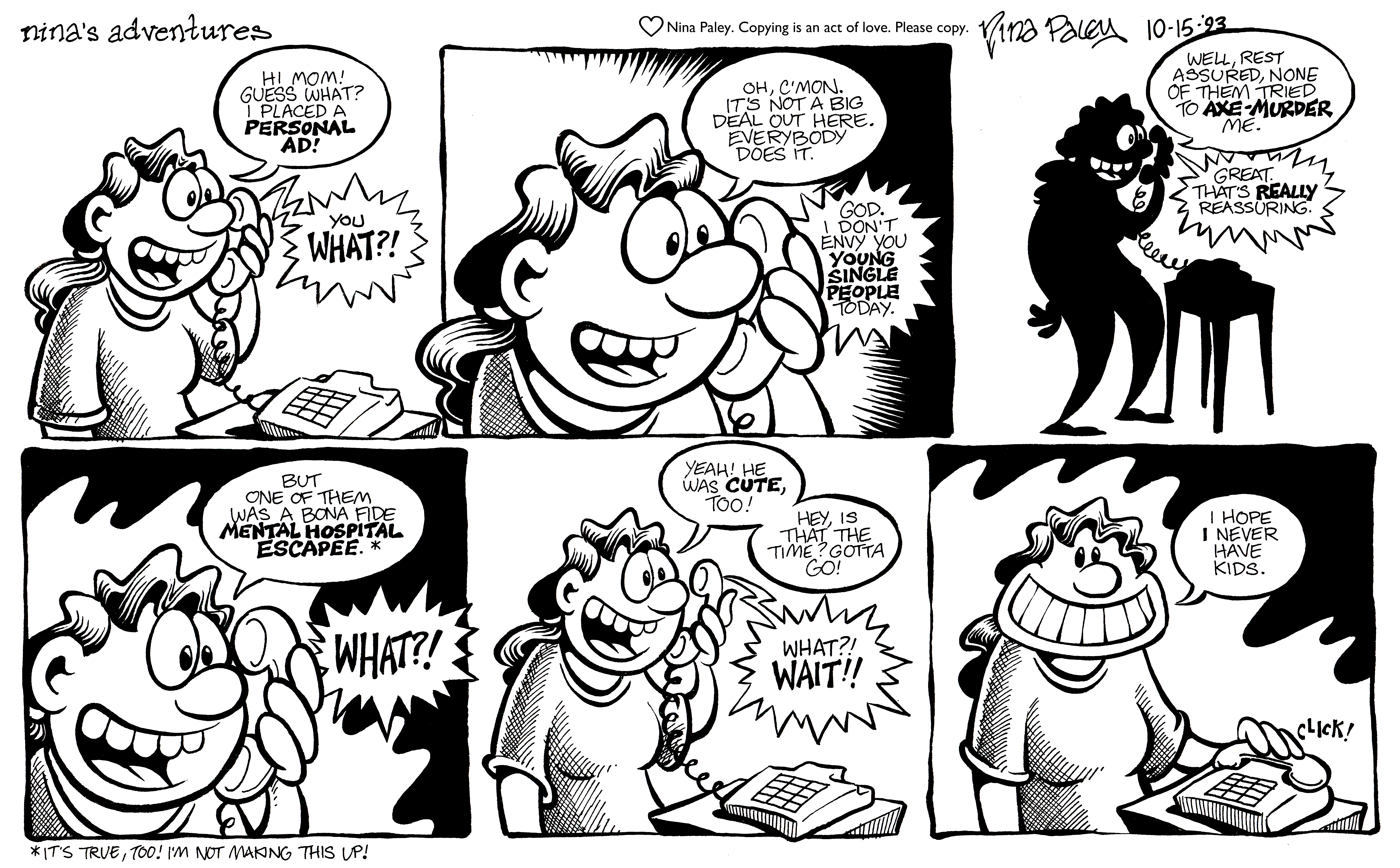 Nina's Adventures: Personal Ad (Oct 15, 1993). Nina Paley, CC BY-SA 3.0. https://archive.org/details/NinasAdventuresFree