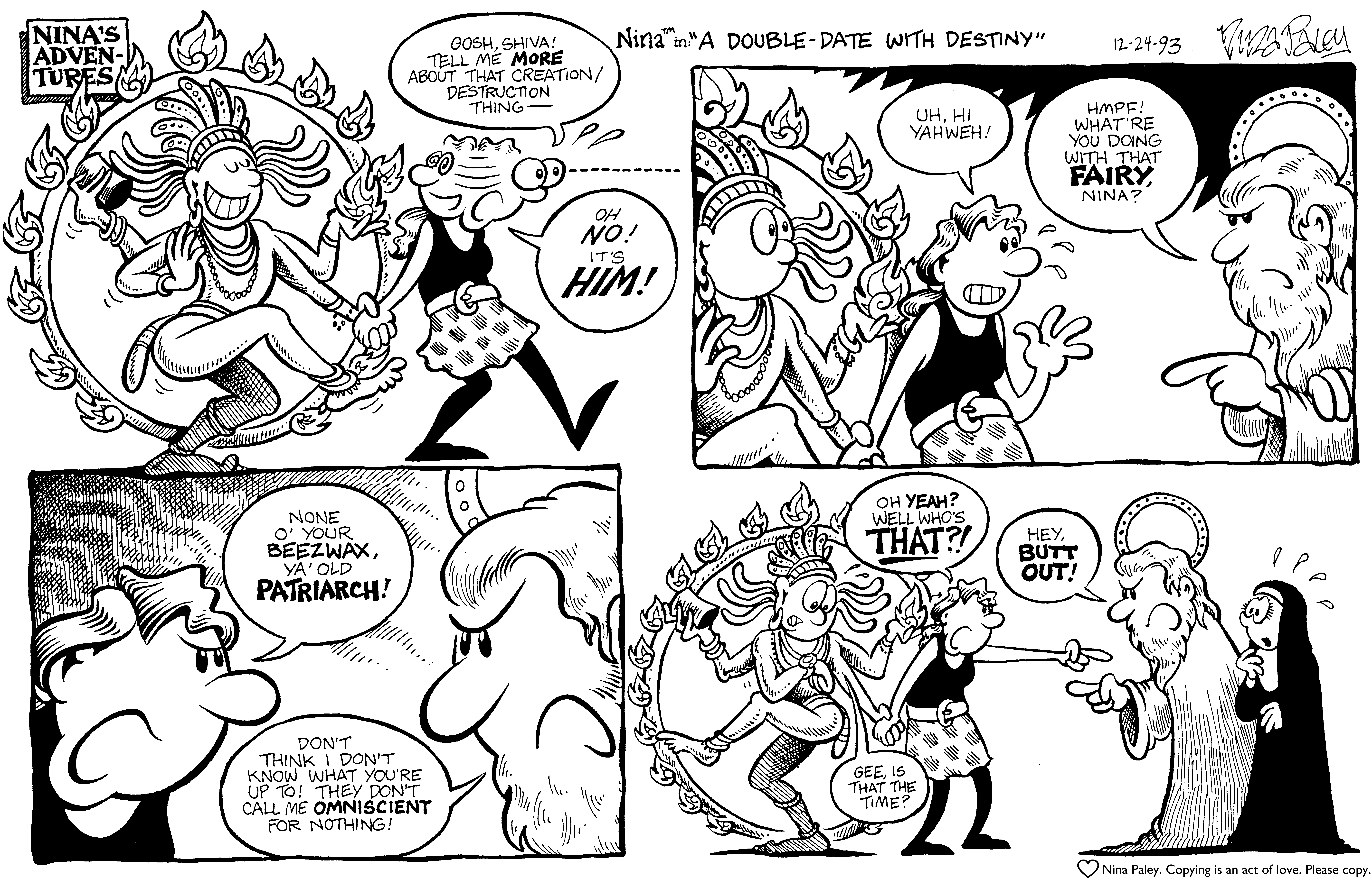 Nina's Adventures: Poly Theology (Dec 24, 1993). Nina Paley, CC BY-SA 3.0. https://archive.org/details/NinasAdventuresFree