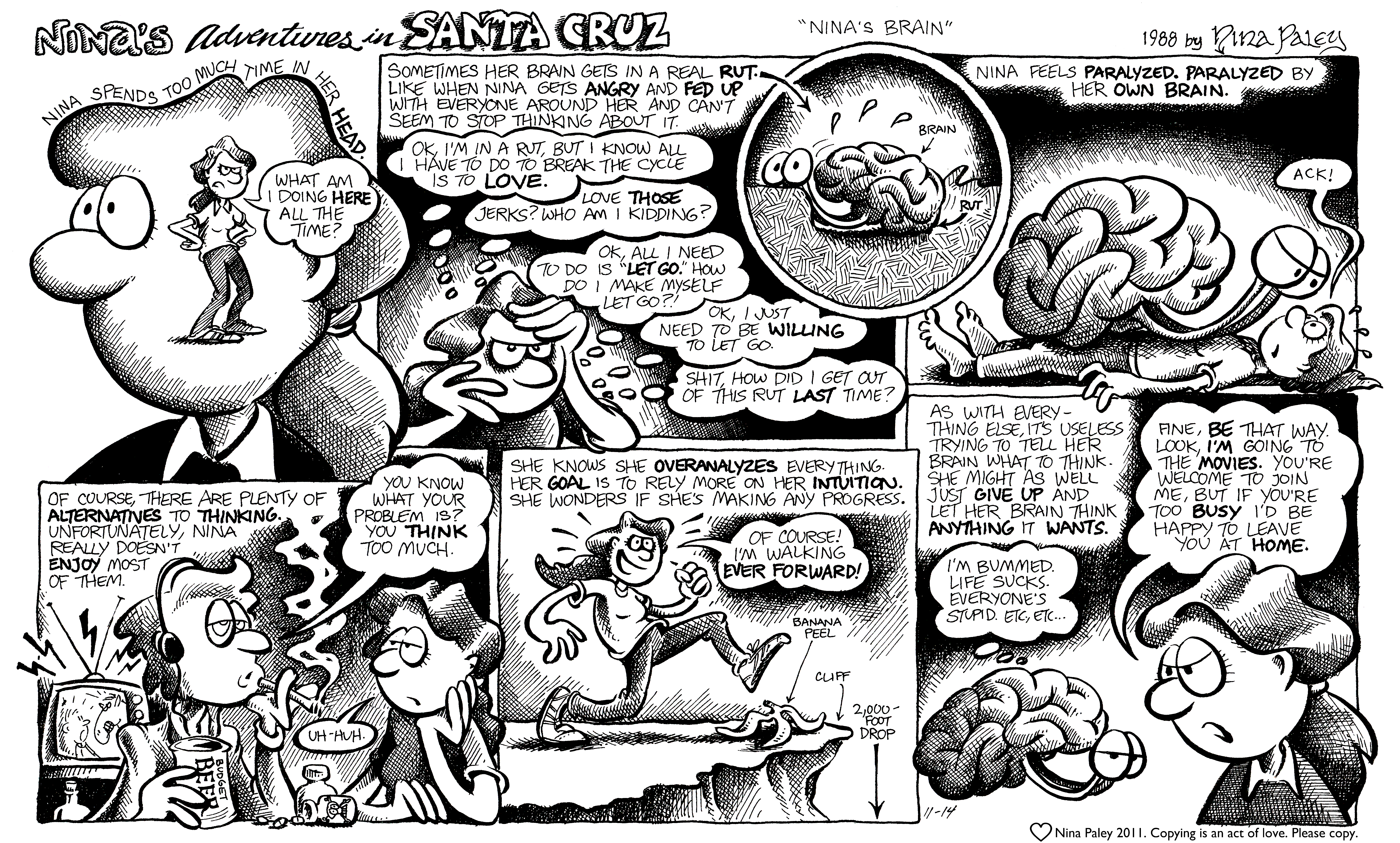 Nina's Adventures: Ninas Brain (Nov 14, 1988). Nina Paley, CC BY-SA 3.0. https://archive.org/details/NinasAdventuresFree