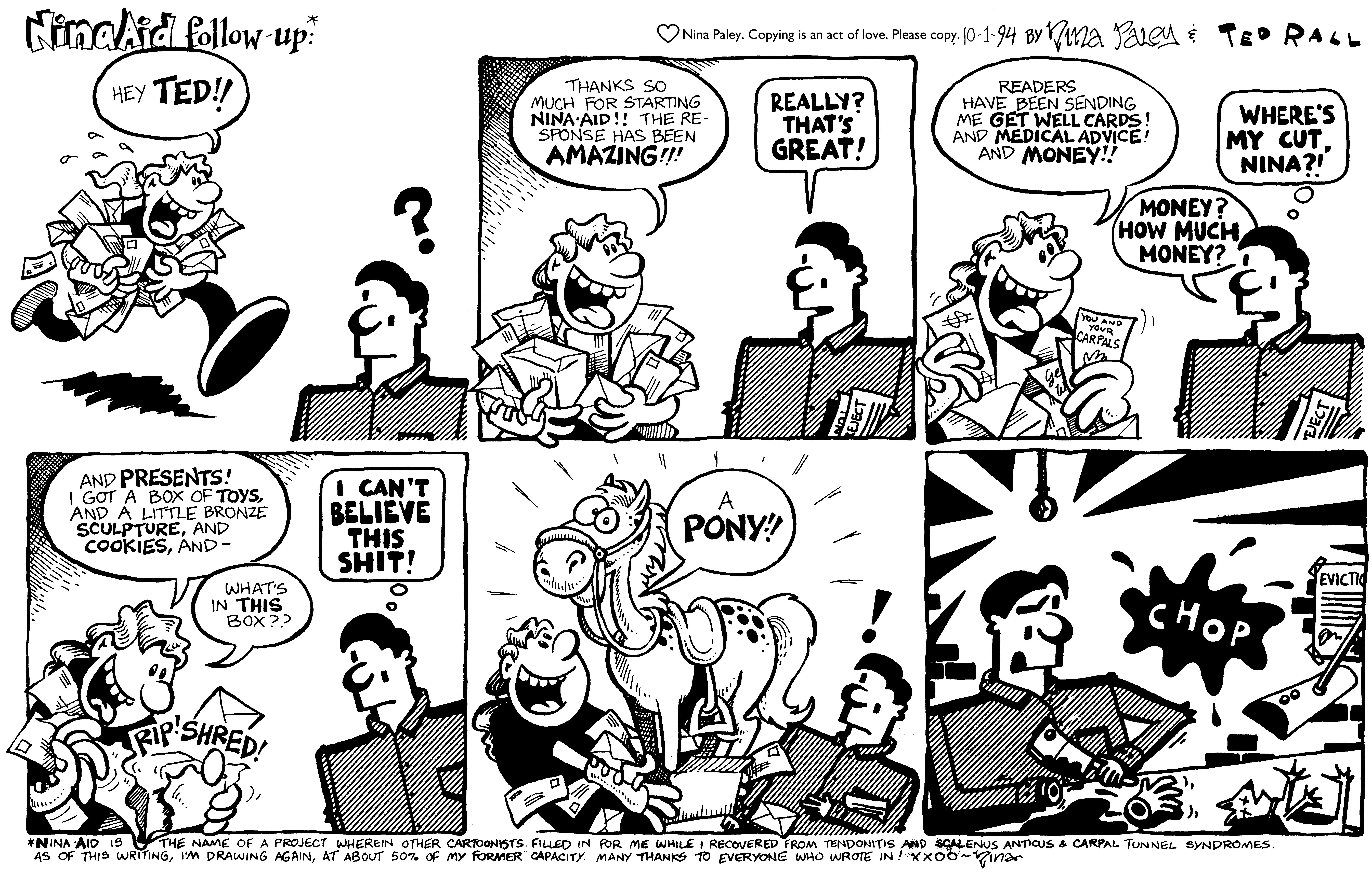 Nina's Adventures: Nina Aid Rall (Oct 1, 1994). Nina Paley, CC BY-SA 3.0. https://archive.org/details/NinasAdventuresFree