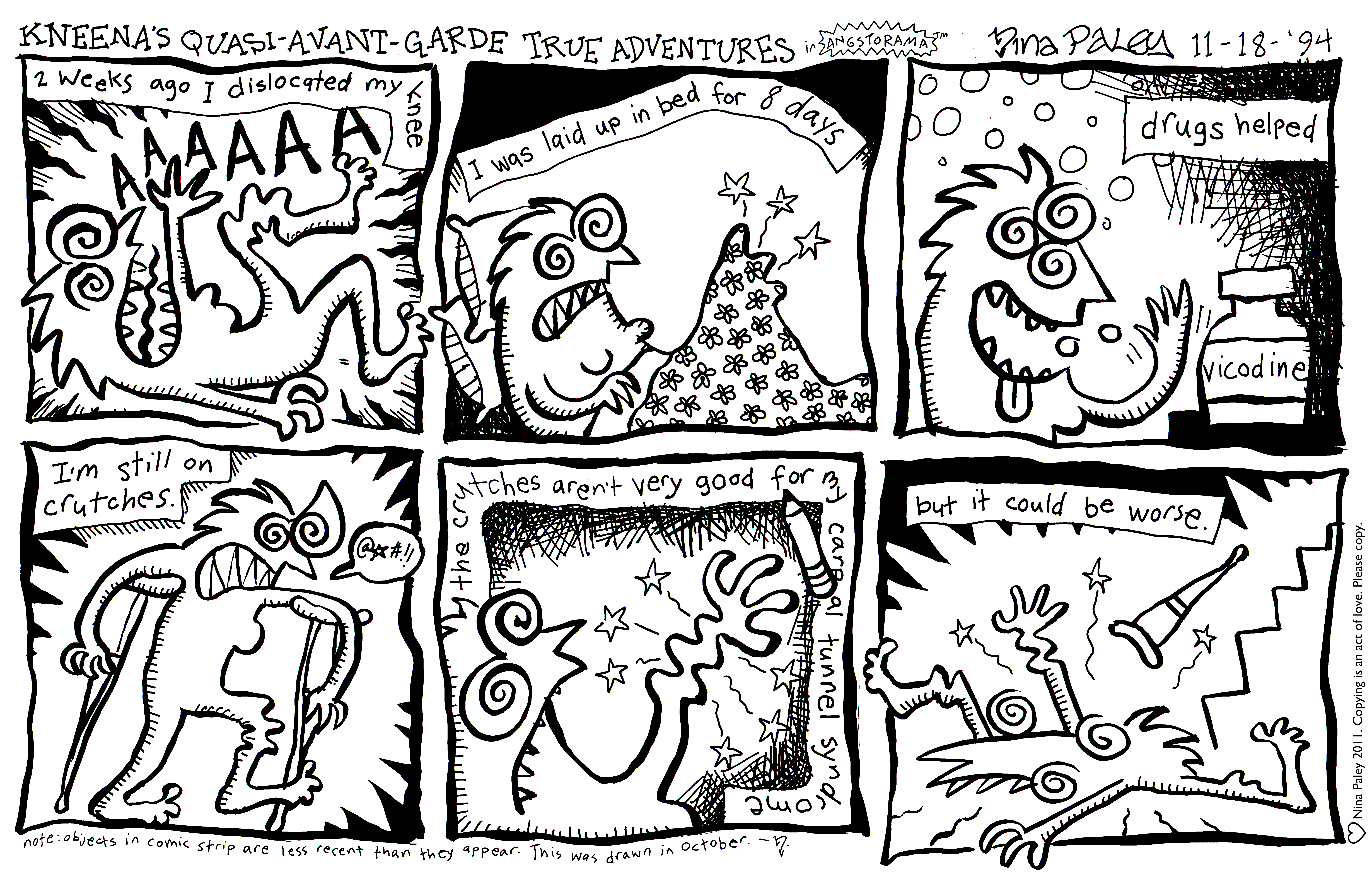 Nina's Adventures: Could Be Worse (Nov 18, 1994). Nina Paley, CC BY-SA 3.0. https://archive.org/details/NinasAdventuresFree