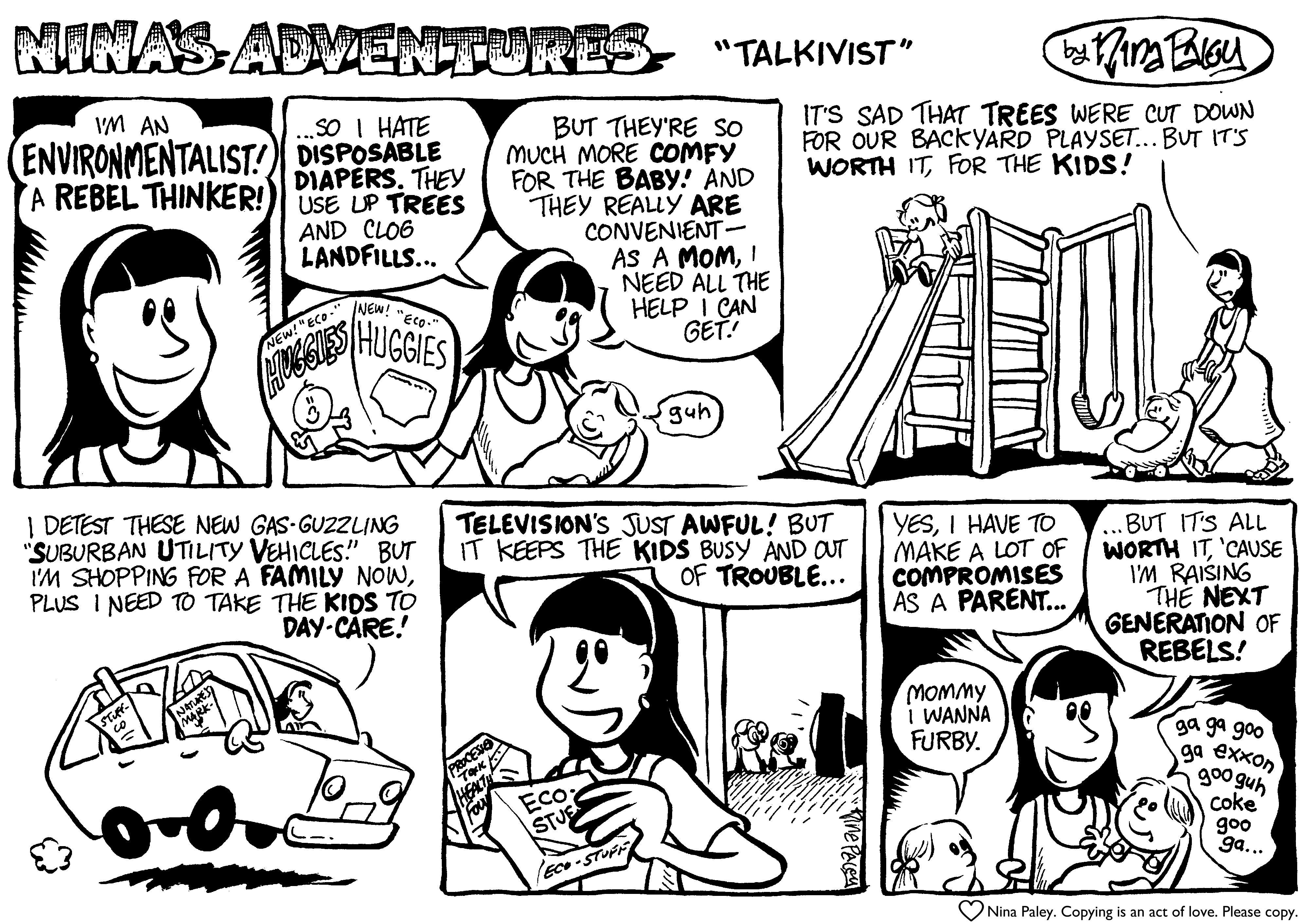 Nina's Adventures: Talkivist (1999). Nina Paley, CC BY-SA 3.0. https://archive.org/details/NinasAdventuresFree